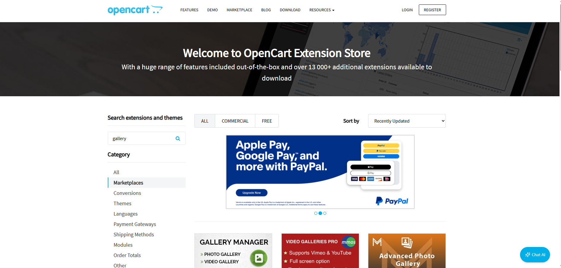OpenCart Website Banner